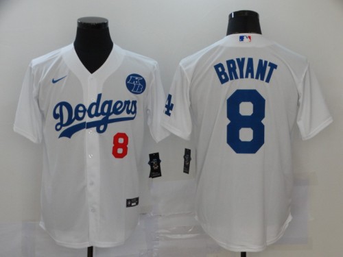 Los Angeles Dodgers 8 BRYANT White Cool Base Jersey