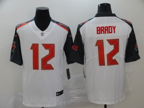 Tampa Bay Buccaneers 12 Tom Brady White/Grey Vapor Untouchable Limited Jersey