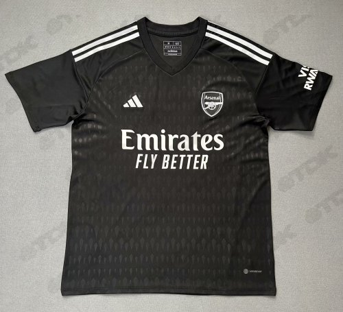 Fans Version 2023-2024 Arsenal Black Goaleeper Soccer Jersey