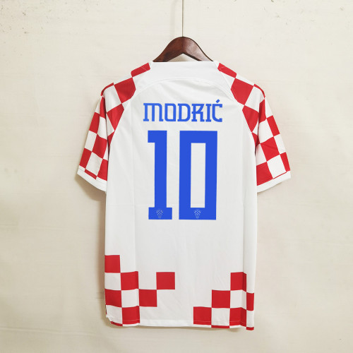 Fans Version 2022 World Cup Croatia MODRIC 10 Home Soccer Jersey