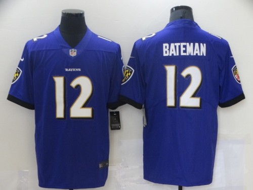 Ravens 12 Rashod Bateman Purple 2021 NFL Draft Vapor Untouchable Limited Jersey