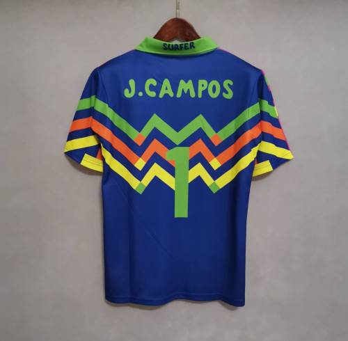 Retro Jersey Mexico 1 J.CAMPOS Pink Soccer Jersey Vintage Football Shirt