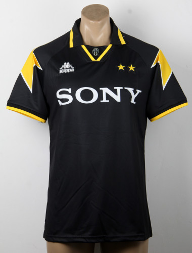 Retro Jersey 1995-1997 Juventus Away Black Soccer Jersey Vintage Football Shirt