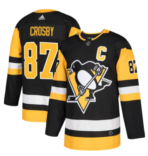 Youth Pittsburgh Penguins 87 CROSBY Black/Yellow NHL Jersey