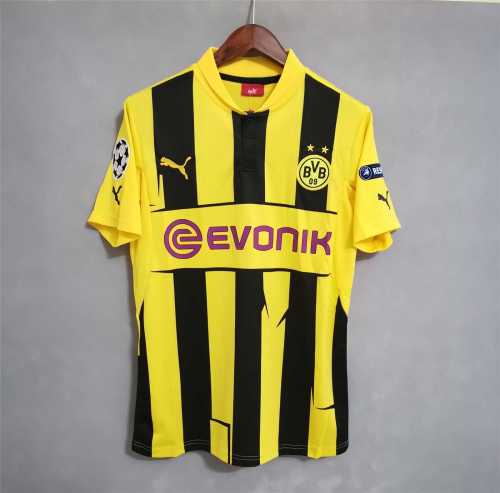 with UCL Patch Retro Jersey 2012-2013 Borussia Dortmund Home Soccer Jersey