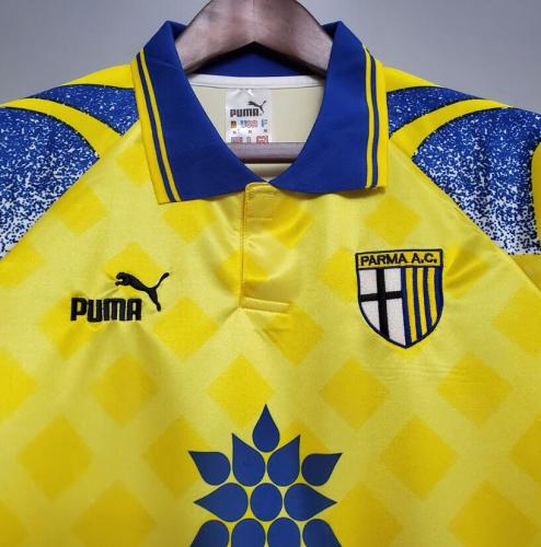 Retro Jersey 1995-1997 Parma Yellow Soccer Jersey Vintage Football Shirt