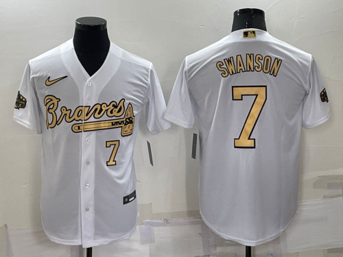 Dodgers 7 SWANSON White 2022 MLB All-Star Cool Base Jerseys