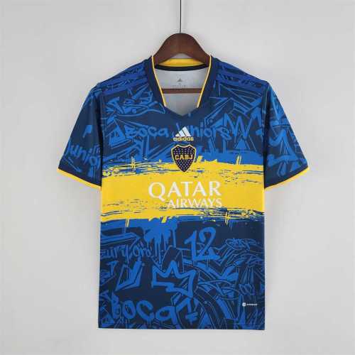 Fans Version 2022-2023 Boca Juniors Special Version Blue/Yellow Soccer Jersey