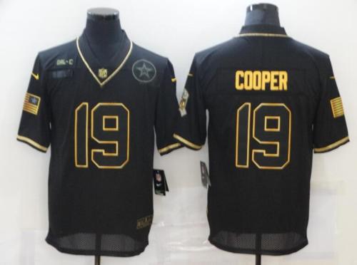 Cowboys 19 Amari Cooper Black Gold 2020 Salute To Service Limited Jersey
