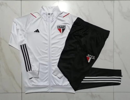 2023-2024 Sao Paulo White Soccer Jacket and Pants
