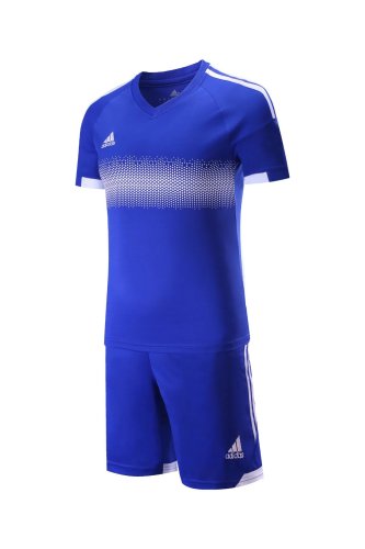 #811 Blue Soccer Training Uniform Blank Jersey and Shorts