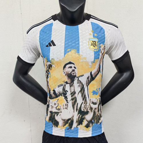 Player Version 2023-2024 Argentina Champion Soccer Jersey