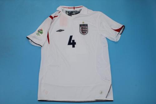 with Patch Retro Jersey 2006 England GERRARD 4 Home Soccer Jersey