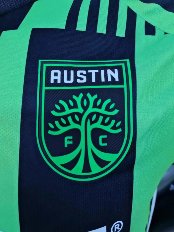 Player Version 2023-2024 Austin Away Green Soccer Jersey