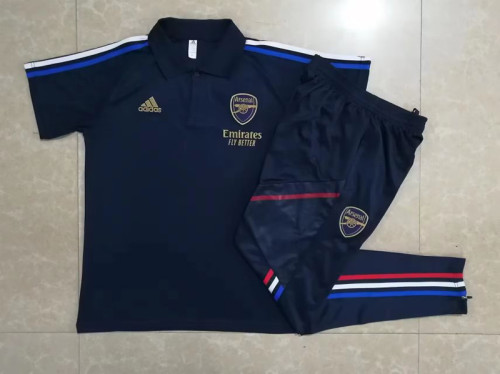 2023-2024 Arsenal Royal Blue Soccer Polo and Shorts