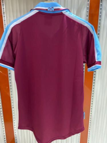 Retor Jersey West Ham 1999-2001 Home Maroon Soccer Jersey Vintage Football Shirt