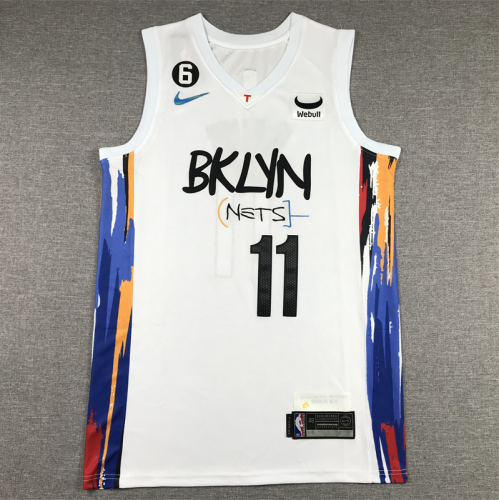 2023 City Edition Brooklyn Nets IRVING 7 White Basketball Shirt NBA Jersey