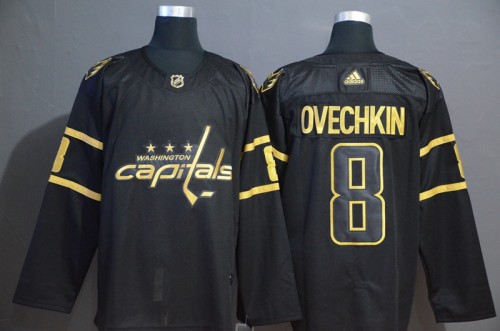 Washington Capitals 8 Alexander Ovechkin Black Gold Jersey