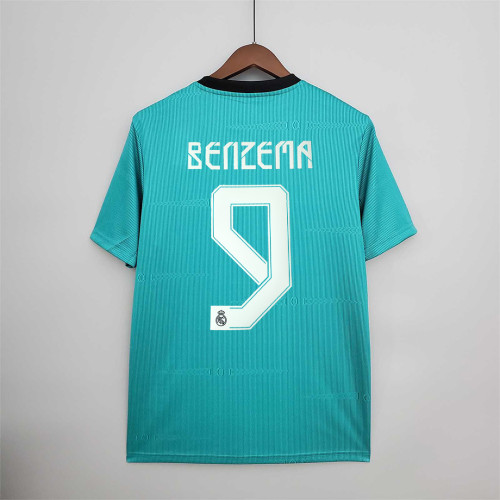 Fans Version 2021-2022 Real Madrid BENZEMA 9 3rd Away Soccer Jersey