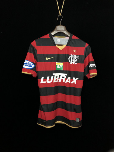 with Sponor Logo Retro Jersey 2008 Flamengo Home Soccer Jersey