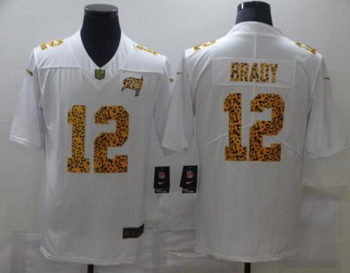 Tampa Bay Buccaneers 12 BRADY White Leopard Vapor Untouchable Limited Jersey