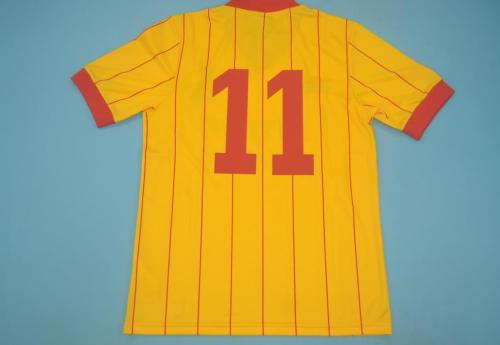 Retro Jersey 1981-1984 Liverpool  11 Away Yellow Soccer Jersey Vintage Football Shirt