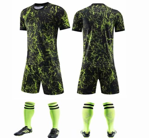 #201 202 203 Dark Green Blank Adult Uniform Soccer Jersey Shorts