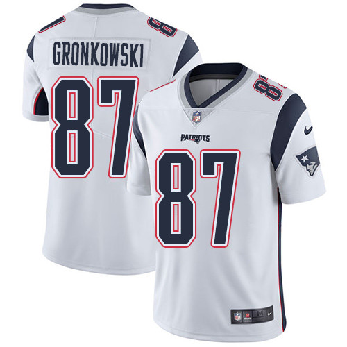 New England Patriots #87 Gronkowski White NFL Legend Jersey