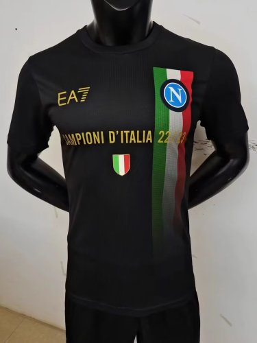 Player Version 2023-2024 Napoli Souvenir Black Soccer Jersey