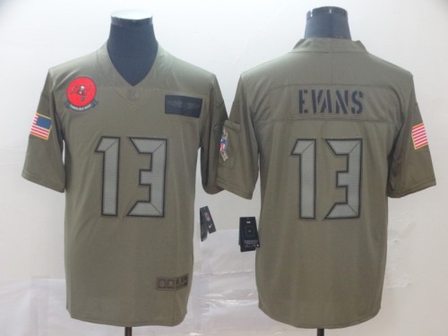 Tampa Bay Buccaneers 13 Mike Evans 2019 Olive Salute To Service Limited Jersey