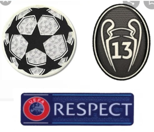 Retro Champions League Patch Trophy 13 Patch Respect Patch for Vintage Real Madrid Jersey