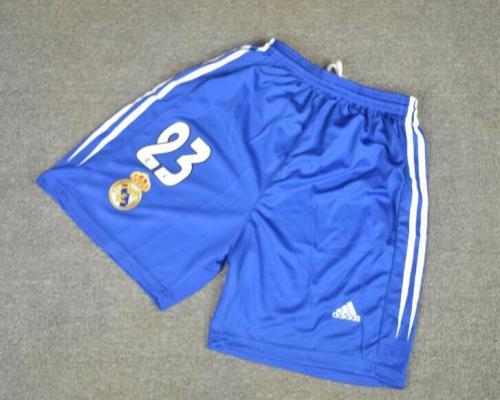 Retro Shorts 2004-2005 Real Madrid 23 Away Blue Soccer Shorts