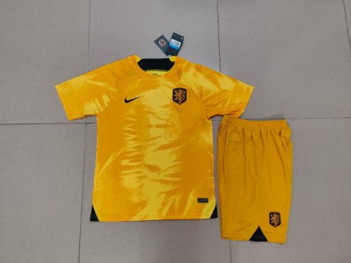 Adult Uniform 2022-2023 Netherlands Home Soccer Jersey Shorts
