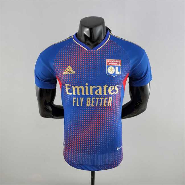 Player Version 2022-2023 Olympique Lyonnais 4th Away Soccer Jersey