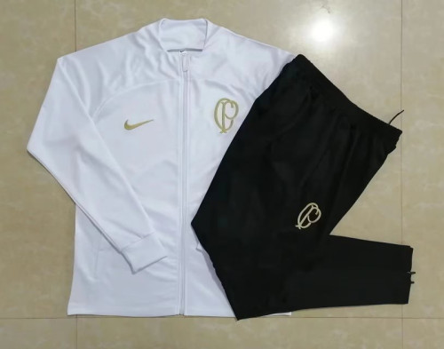 2023-2024 Corinthians White Soccer Training Jacket and Pants