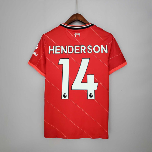 Fans Version 2021-2022 Liverpool HENDERSON 14 Home Soccer Jersey