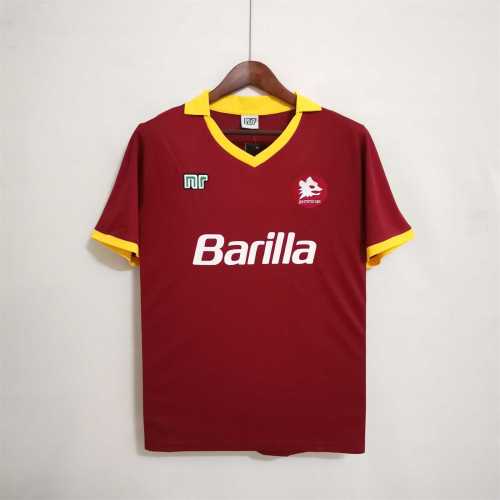 Retro Jersey 1989-1990 Roma Home Red Soccer Jersey Vintage Football Shirt