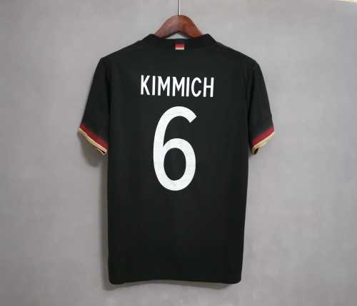Retro Jersey Euro 2020 Germany KIMMICH 6 Away Black Soccer Jersey