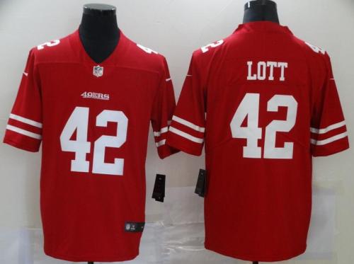 49ers 42 Ronnie Lott Red Vapor Untouchable Player Limited Jersey