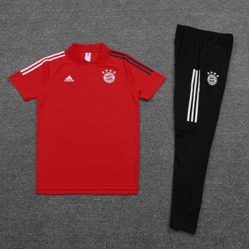 Bayern Red Polo Soccer Jersey and Long Pants