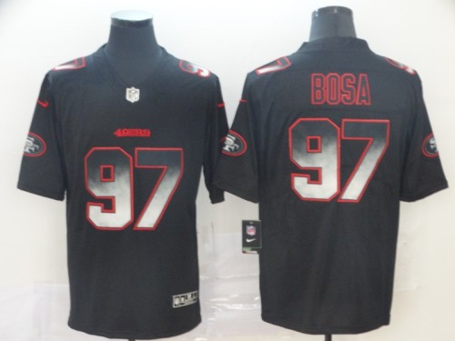 San Francisco 49ers #97 BOSA Black/red NFL Jersey