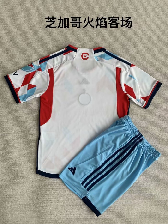 Adult Uniform 2023-2024 Chicago Fire Away Soccer Jersey Shorts
