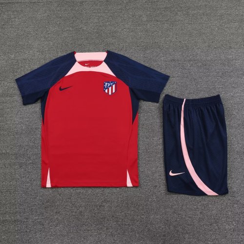 Adult Uniform 2023-2024 Atletico Madrid Red Soccer Training Jersey and Shorts