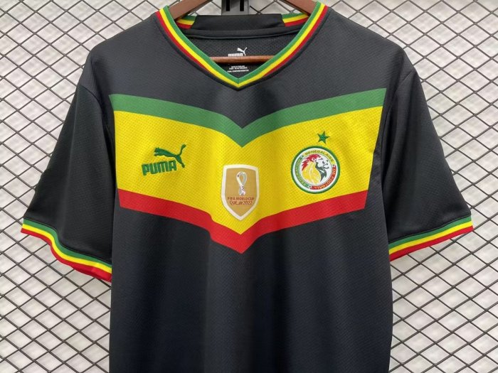 with African champion badge Fans Version 2022 World Cup Senegal 3rd Away Soccer Jersey
