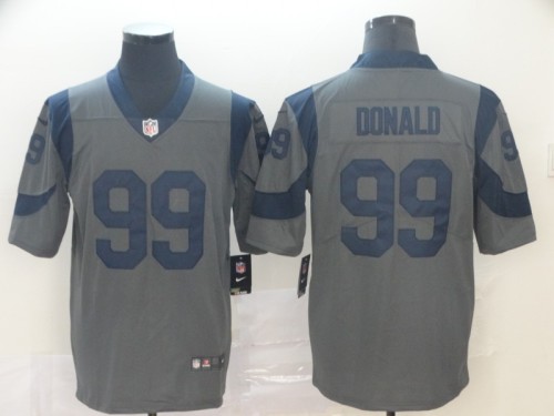 Los Angeles Rams #99 DONALD Grey/Black NFL Jersey