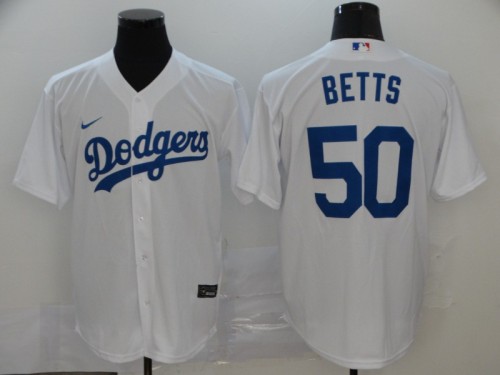 Los Angeles Dodgers 50 BETTS White 2020 Cool Base Jersey