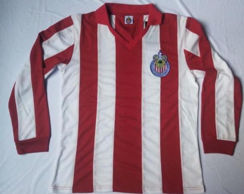 Retro Jersey Long Sleeve 1960 Chivas Home Soccer Jersey