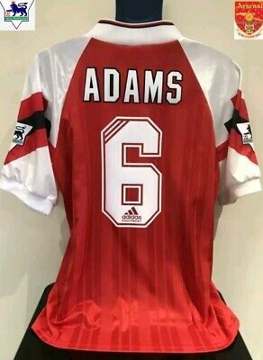 with Retro EPL Patch Retro Jersey 1992-1993 Arsenal 6 ADAMS Home Soccer Jersey
