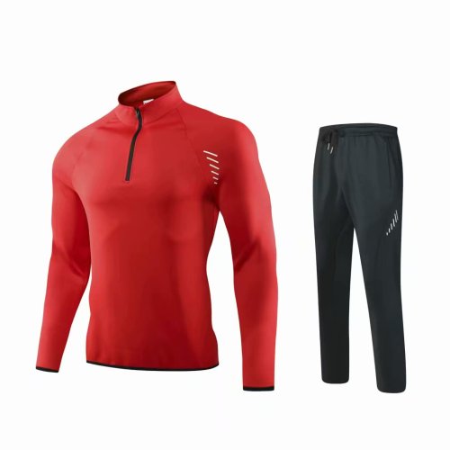 YQX P42-4-Plate Long Sleeve Training Suit-Red