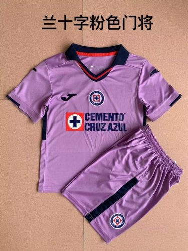 Adult Uniform 2022-2023 Cruz Azul Pink Goalkeeper Soccer Jersey Shorts